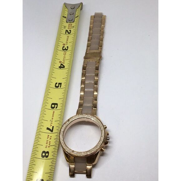 Authentic Fossil Watch Bracelet Parts Links Case Band 18mm Rose Gold/Pink A651 - Picture 1 of 10